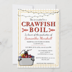 Crawfish Boil School Afstuderen Afstuderen Kaart