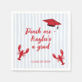 Crawfish Boil Scribble Klasse van 2025 Afstuderen Servet (Voorkant)