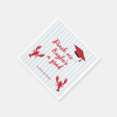 Crawfish Boil Scribble Klasse van 2025 Afstuderen Servet (Hoek)