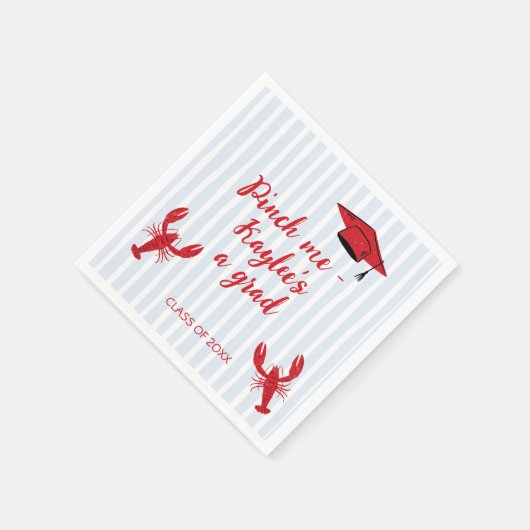 Crawfish Boil Scribble Klasse van 2025 Afstuderen Servet (Hoek)