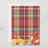 Crawfish Boil Script Engagement Party Kaart (Achterkant)