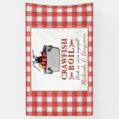 Crawfish Boil Seafood Barbecue Engagement Party Spandoek (Verticaal)