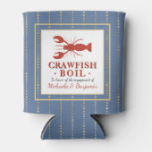 Crawfish Boil Seafood Blue Engagement Party Blikjeskoeler (Voorkant)