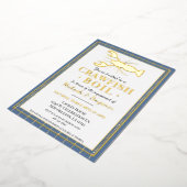 Crawfish Boil Seafood Blue Engagement Party Folie Uitnodiging (Gedraaid)