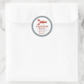 Crawfish Boil Seafood Blue Engagement Party Ronde Sticker (Tas)