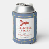 Crawfish Boil Seafood Blue Graduation Party Blikjeskoeler (Blikje Achterkant)