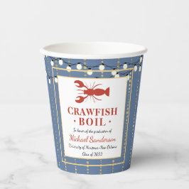 Crawfish Boil Seafood Blue Graduation Party Papieren Bekers