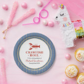 Crawfish Boil Seafood Blue Graduation Party Papieren Bordje (Feest)