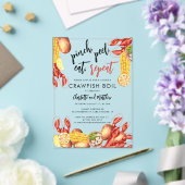 Crawfish Boil Seafood Engagement Party Acryl Uitnodigingen (Insitu (Huwelijk))