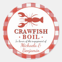 Crawfish Boil Seafood Party Red Picnic Verloving
