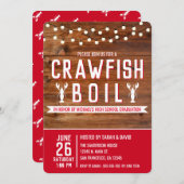 Crawfish Boil Seafood Rustiek Graduation Party Kaart (Voorkant / Achterkant)