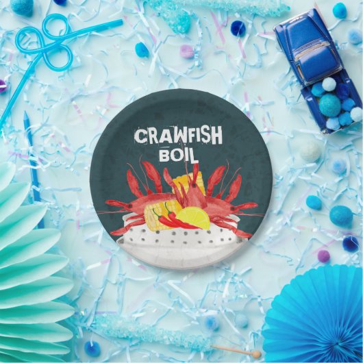 Crawfish Boil Seafood Summer Papieren Bordje (Feest)