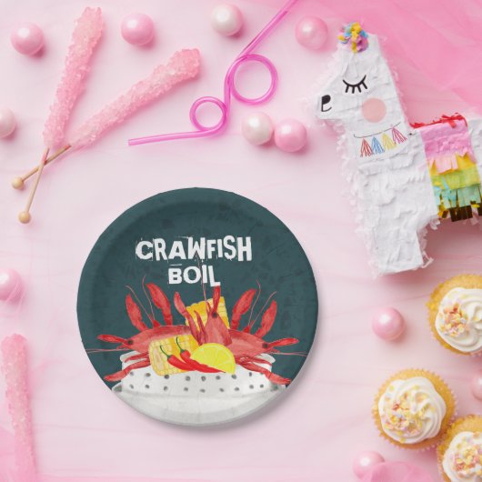 Crawfish Boil Seafood Summer Papieren Bordje (Feest)