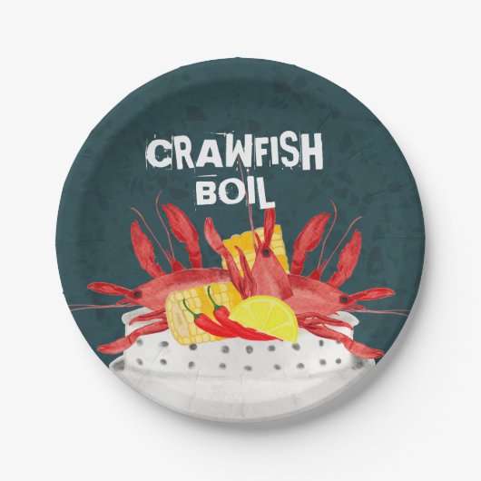 Crawfish Boil Seafood Summer Papieren Bordje (Voorkant)