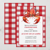 Crawfish Boil Seafood Summer Party Invision Kaart (Voorkant / Achterkant)