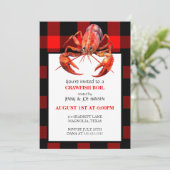 Crawfish Boil Seafood Summer Party Invision Kaart (Staand voorkant)