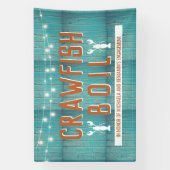 Crawfish Boil Special Event Blue Engagement Party Spandoek (Verticaal)