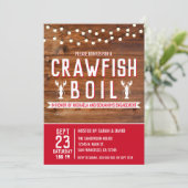 Crawfish Boil Special Event Engagement Party Kaart (Staand voorkant)