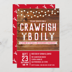 Crawfish Boil Special Event Engagement Party Kaart