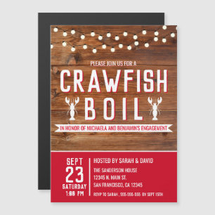 Crawfish Boil Special Event Engagement Party Magnetische Uitnodiging