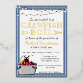 Crawfish Boil Special Event School Afstuderen Folie Uitnodiging (Voorkant)
