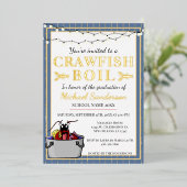 Crawfish Boil Special Event School Afstuderen Folie Uitnodiging (Staand Voorkant)