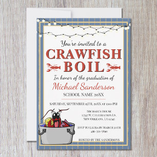 Crawfish Boil Special Event School Afstuderen Kaart