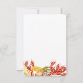 Crawfish Boil Summer Cookout Engagement Party Kaart (Achterkant)
