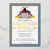Crawfish Boil Summer Seafood Barbecue Party Folie Uitnodiging (Voorkant)