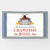 Crawfish Boil Summer Seafood Barbecue Party Spandoek (Horizontaal)