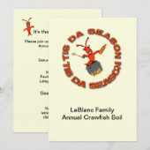 Crawfish Boil Tis Da Seizoenuitvindingen Kaart (Voorkant / Achterkant)