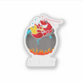 Crawfish Boil Tis The Season Crawdaddy Crayfish Fu Sticker (Voorkant)