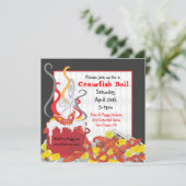 Crawfish Boil-uitnodiging Kaart (Staand voorkant)