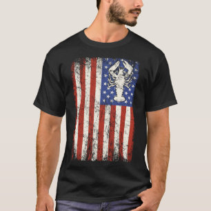 Crawfish Boil USA Vlag Amerikaans Rivierkreeft Cre T-shirt