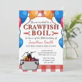 Crawfish Boil Verjaardag Special Event Kaart (Staand voorkant)