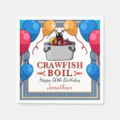 Crawfish Boil Verjaardag Zeevruchten Party Servet (Voorkant)