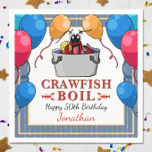 Crawfish Boil Verjaardag Zeevruchten Party Servet