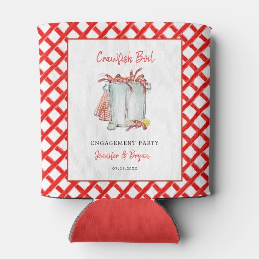 Crawfish Boil Verloving / bruiloft douchefeest Blikjeskoeler (Achterkant)
