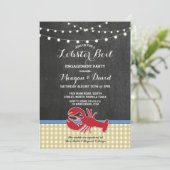Crawfish Boil Verloving Check Party Kreeft Kaart (Staand voorkant)