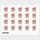 Crawfish Boil Vierkante Sticker (Vel)