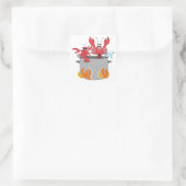 Crawfish Boil Vierkante Sticker (Tas)