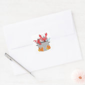 Crawfish Boil Vierkante Sticker (Envelop)