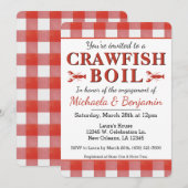 Crawfish Boil Vis Koppels Verlovingsfeest Kaart (Voorkant / Achterkant)