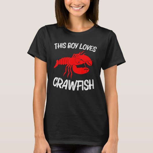 Crawfish Boys Kids Crayfish  Crawfish Eating T-shirt (Voorkant)