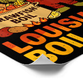 Crawfish Cajun Louisiana Boil Alligator Bayou Retr Poster (Hoek)