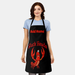 Crawfish Cartoon Design voegt tekst toe, Apron Schort