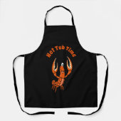 Crawfish Cartoon Design voegt tekst toe, Apron Schort (Voorkant)