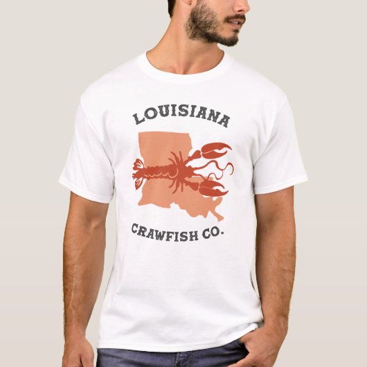 Crawfish Co.  Louisiana Cajun Shellfish Cook T-shirt (Voorkant)