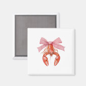 Crawfish Coquette Bow Crawfish Boil Lobster Cajun Magneet (Voorkant / Achterkant)