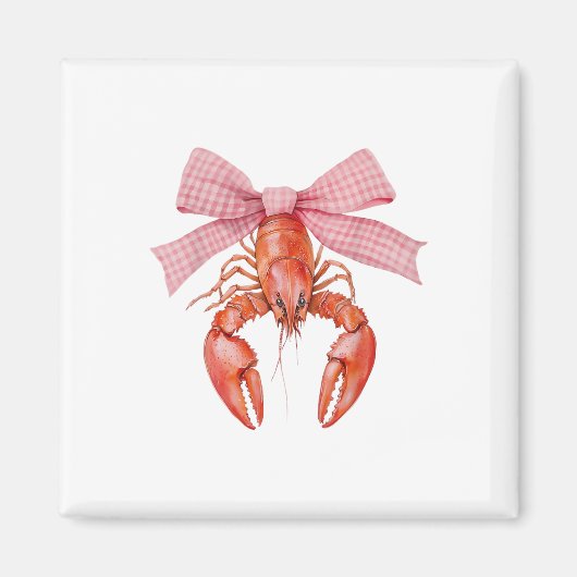 Crawfish Coquette Bow Crawfish Boil Lobster Cajun Magneet (Voorkant)